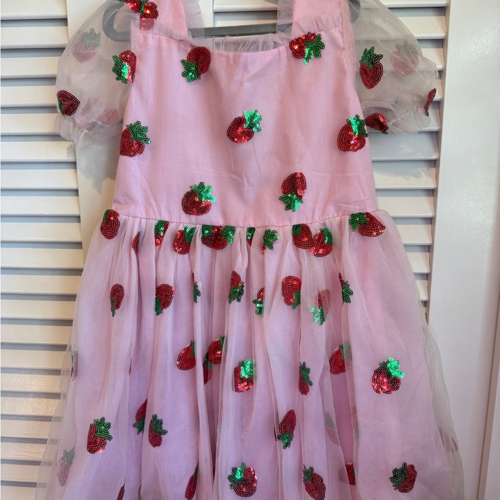 Lola + The Boys Strawberry Party Dress in size 8 girls NWT